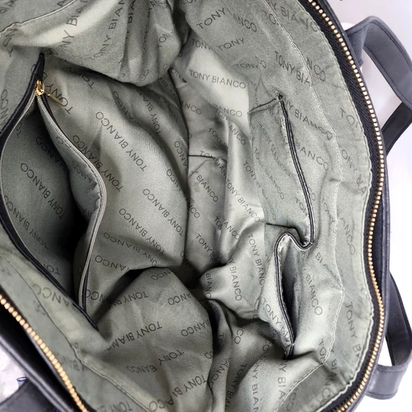 Tony Bianco leather shoulder bag black 44x30 cm - Picture 3 of 16